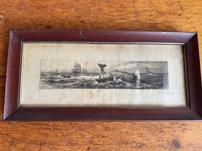 LEMUEL D. ELDRED Massachusetts, 1848-1921 ''On The Whaling Grounds''.
