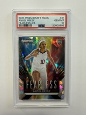 2024 Panini Prizm Draft Picks Fearless #21 Angel Reese Ice RC PSA Gem Mint 10