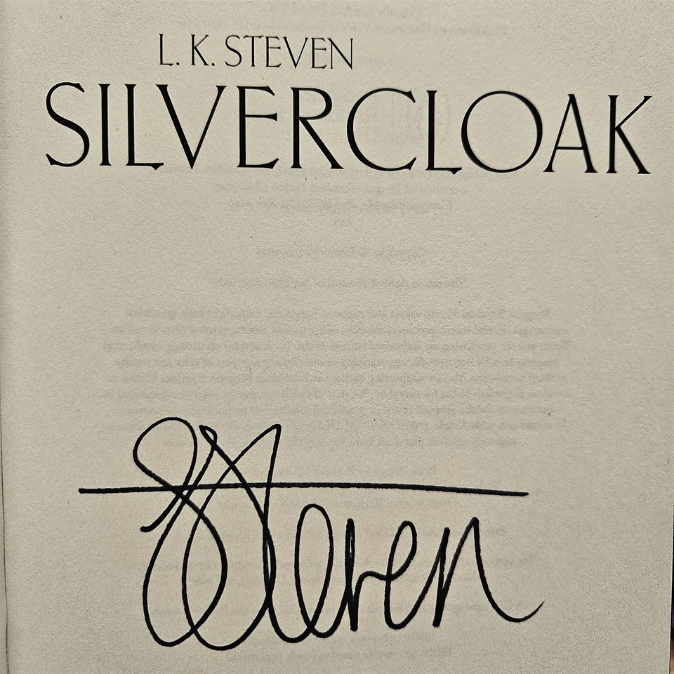 Signed Book - Silvercloak by L. K. Steven First Edition 1st Print - Image 2 of 4