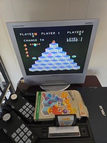 Q*bert ~ Coleco Vision game Parker Bros. Complete in box w Manual - Tested 