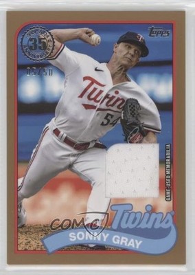 2024 Series 1 1989 Topps Baseball Relics Gold 5/50 Sonny Gray #89BR-SG 04br