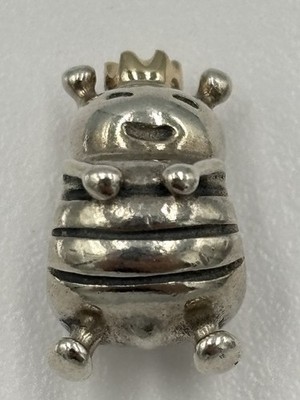 Nicht mehr erhältliche Pandora Bienenkönigin Charm Sterlingsilber & 14K Gold Krone