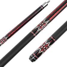 58" Pool Cue Stick Canadian Maple 13mm Tip Billiard Cue with Irish Linen Wrap