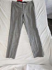 Image of BNWT Men's HUGO By BOSS Heston Grey Suit Trousers Wool Mix Blend Office RRP £139