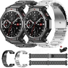 Adjustable Strap For Amazfit T-rex 3 /T rex3 Stainless Steel Watch Band Bracelet