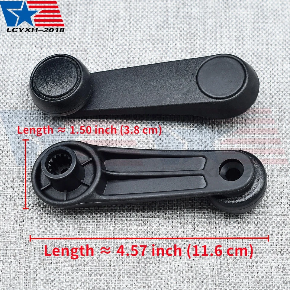 NUEVO 2x Manivela de ventana de puerta para 92-95 Jeep YJ Wrangler Hard 4415820 11814.03 Foto 2 de 4