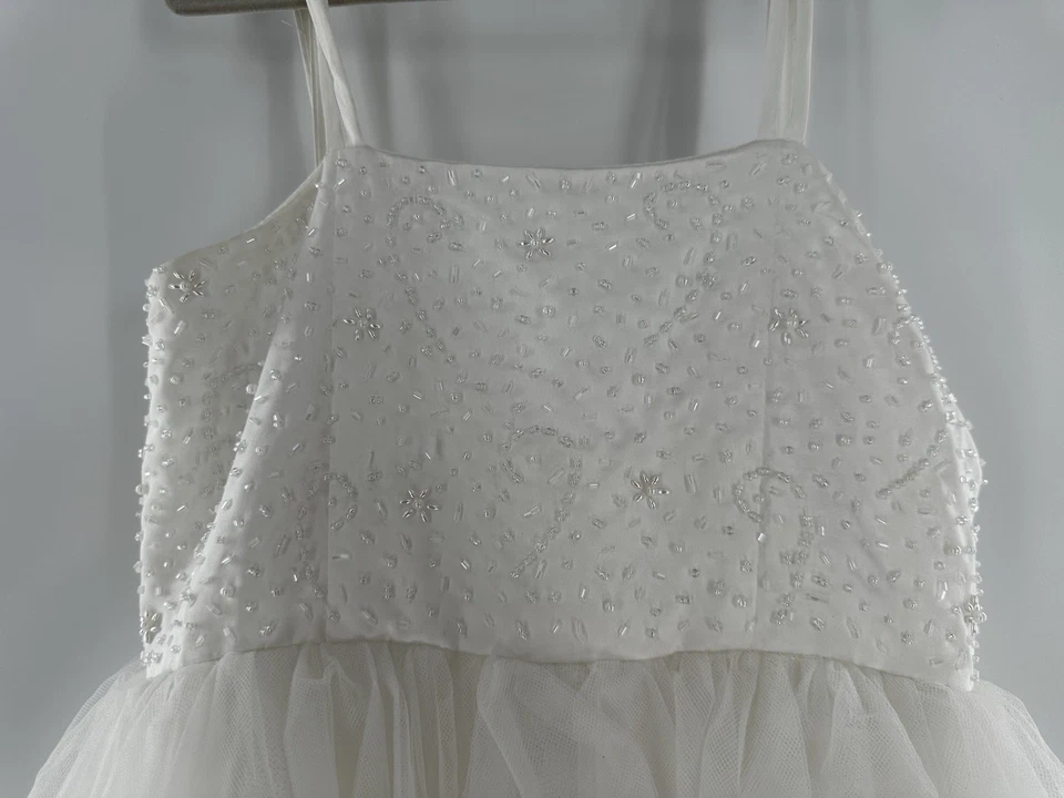 Kids Dream Dress Girls Sz 6T Flower Girl Wedding Formal Tulle Lace Up Back - Image 2 of 4