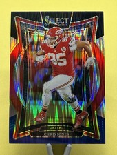 Chris Jones -2024 Panini Select -Black & Blue Shock Prizm #19 -Chiefs