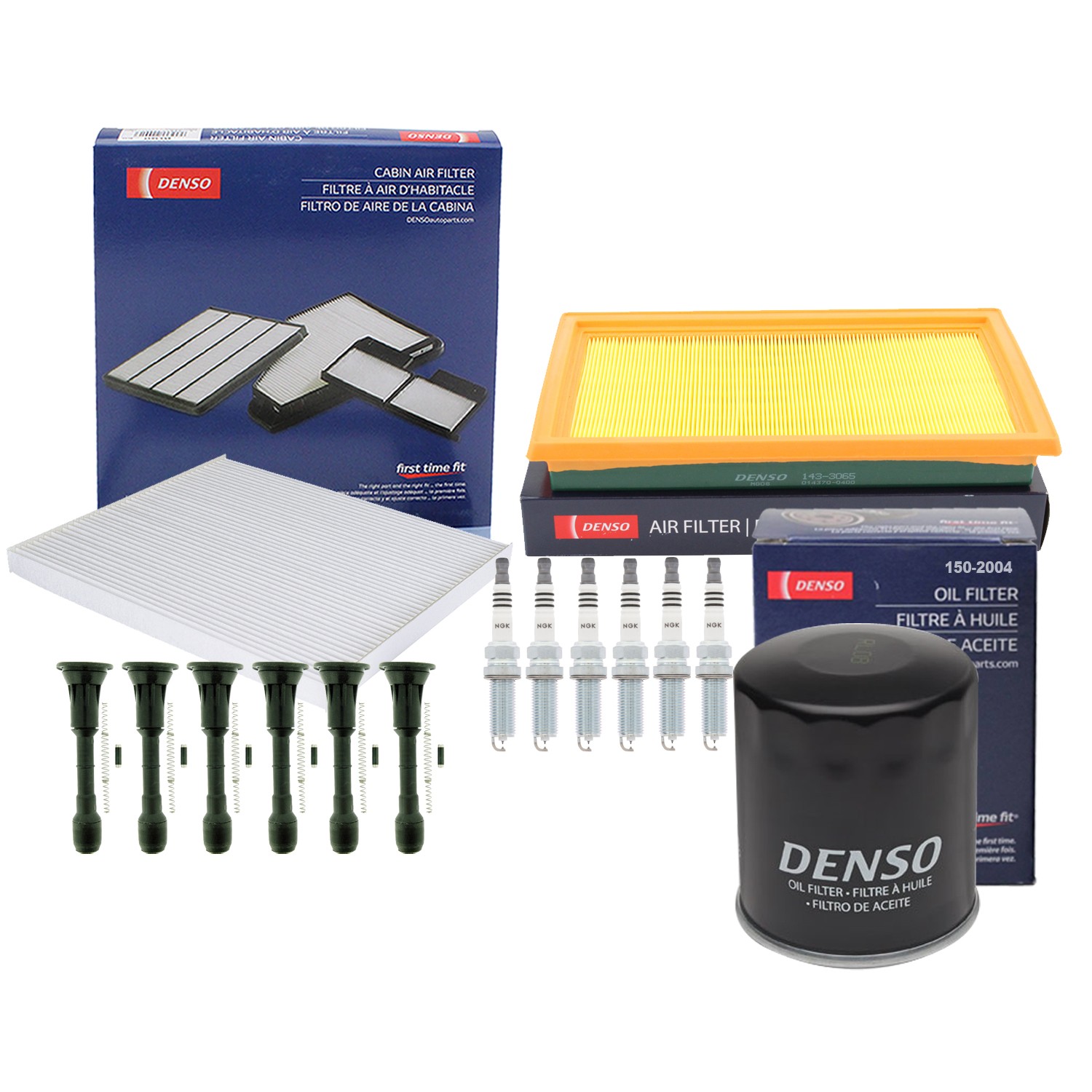 Denso Tune Up Kit NGK 6 Spark Plugs  Boots Kit for Altima Maxima Murano 3.5 V6