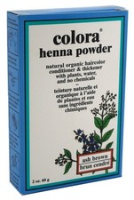 3 PACK Colora Henna Powder Hair Color Ash Brown 2oz