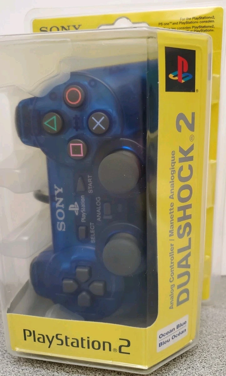 Manette Sony PlayStation 2 Bleu Translucide - SCPM-1200 - Occasion