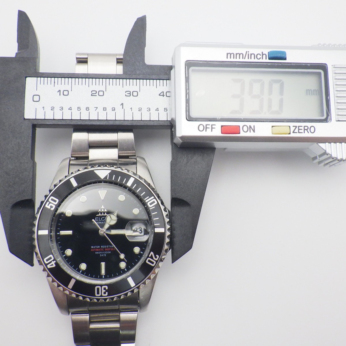 Elgin Vintage Watch International Diver 200m Fk-531-c Date