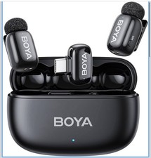 BOYA Mini 2 Wireless Lavalier Microphones for Iphone 15/16/17  Android, AI Nois