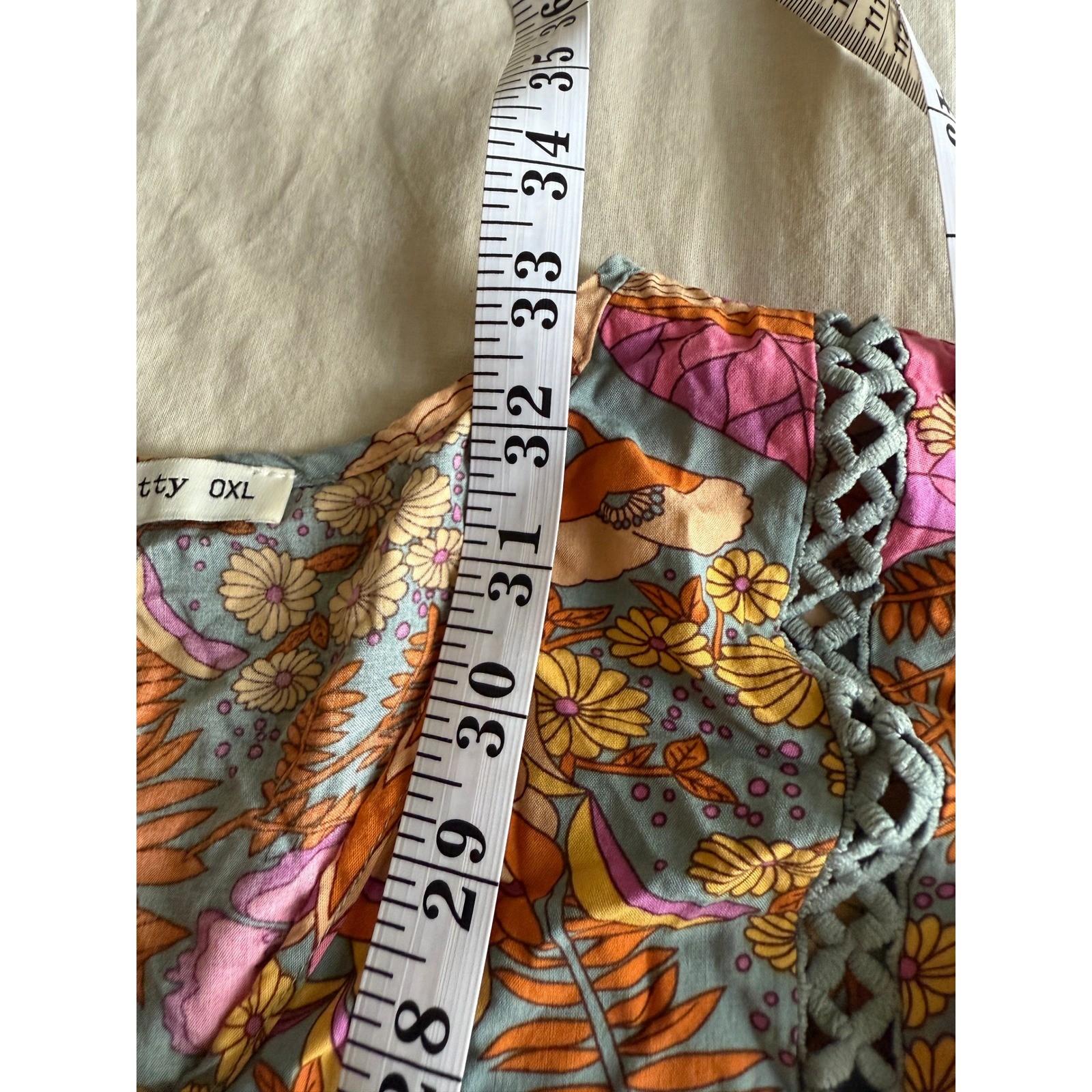 Rusttydustty Floral Print Dress OXL Boho Cottagecore Festival V Neck