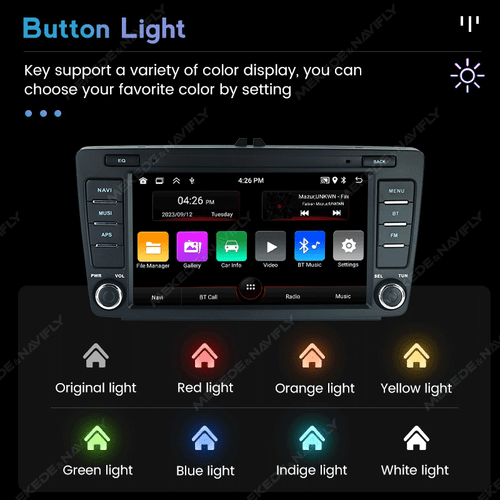 8inch Wireless Carplay Android Auto for Skoda Octavia 2 A5 2004-2013 Navigation - Picture 11 of 13