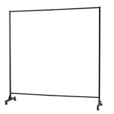 Don't Look At Me Black Steel Expandable Privacy Room Divider Black Frame 18.11"W