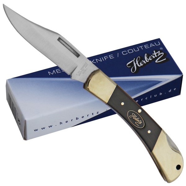 Herbertz Taschenmesser Holzeinlage Mit Herbertz Logo Backlock FangriemenöSe-image