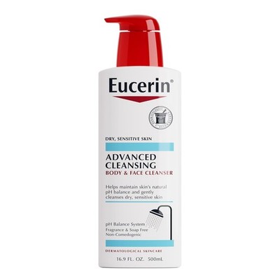Eucerin Advanced Cleansing Body and Face Cleanser 16.9 fl. oz each