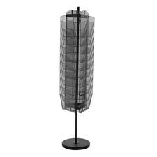 30 Pockets Rotating Brochure Display Rack, 14 In. W X 65.75 In. H Portable Floor