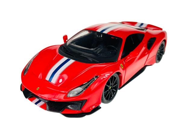Bburago Ferrari 488 Pista Red 1:24 Die Cast Metal Model New In Box 26026-image