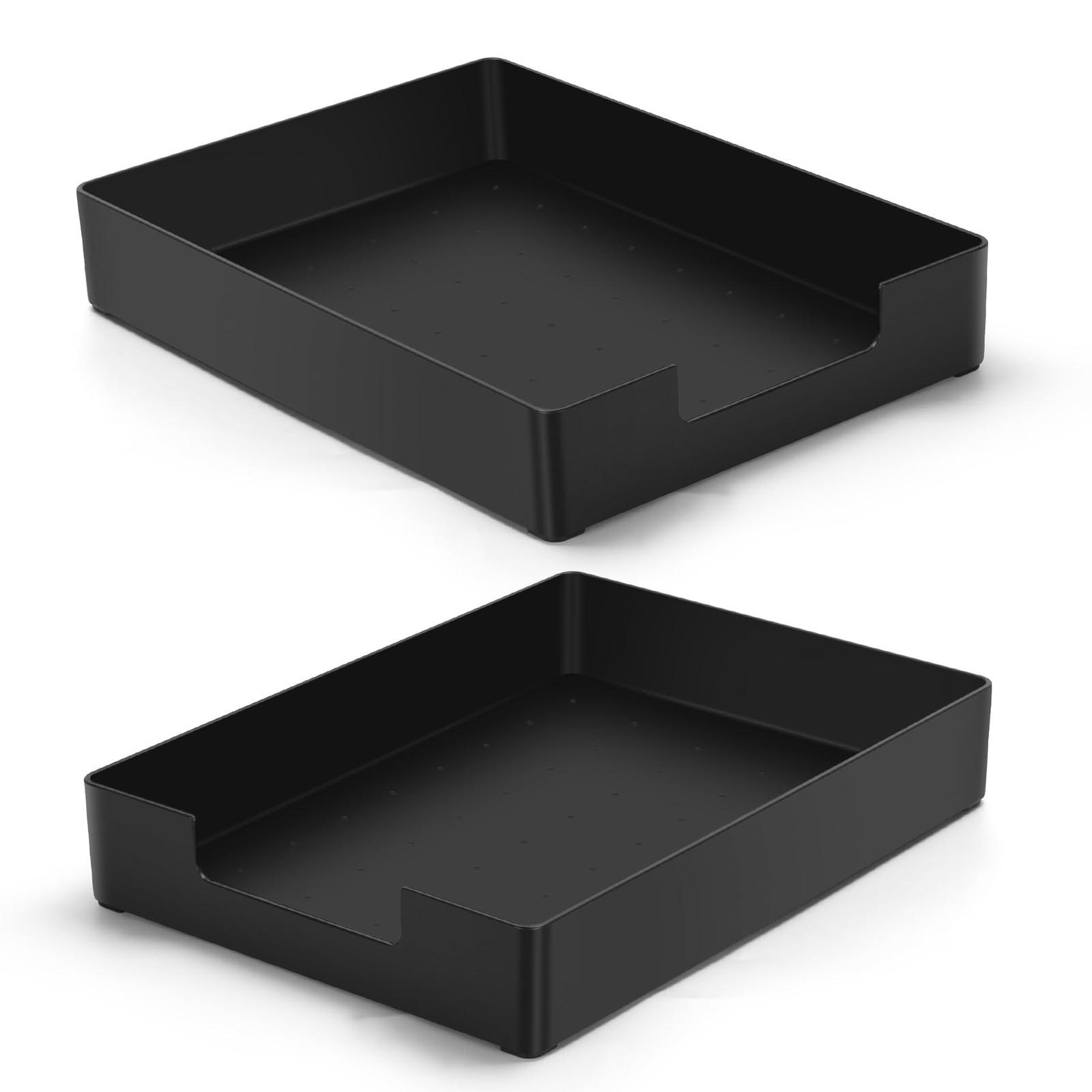 Letter-Size Tray Desk Paper Sturdy Heavy-Duty Plastic Printer Single-Tier