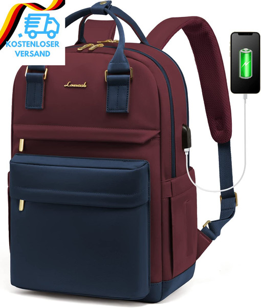 Lovevook Laptop Rucksack Damen, 15,6 Zoll Schulrucksack MäDchen Mit Laptopfach,-image