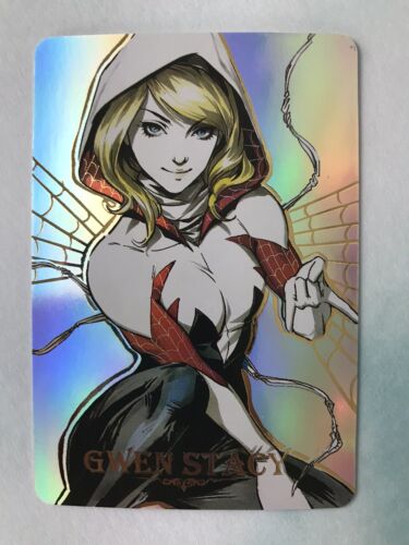 Marvel Spider Man Gwen Spider Super Hero CCG Role Model Character Holo Foil Card - Picture 1 of 6