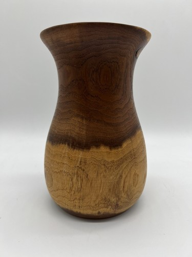 Signed Studio Craft Hand Turned Vase / Candlestick Mesquite Wood 1998 Tom Mumper - Picture 3 of 11