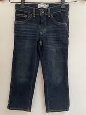 Jumping Beans Toddler Boys Snap Button Adjustable Waist Jeans Blue Dark Wash 4T
