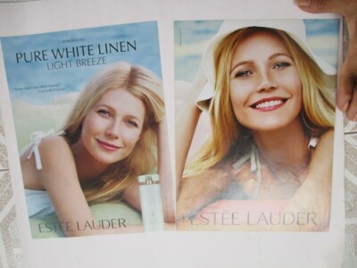gwyneth paltrow actress celeb photo estee lauder print ad picture 8x11 inch 2pcs