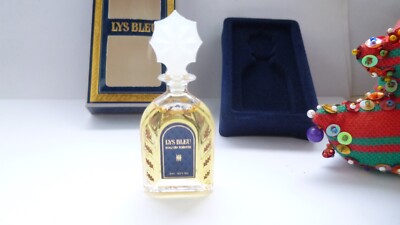 SELTENE Miniatur LYS BLAU voll + BOX blaues Etikett auf Flasche und Vergoldung