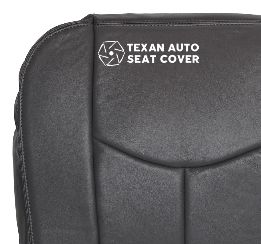 US Auto Seat Cover Inc Driver Bottom Leather Seat Cover With Foam Cushion For 2003-2007 GMC Sierra - Pewter Gray, OEM Spec, Heated/Manual/Power - View #2