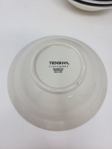 Lote de 8 cuencos de sopa de cereal Theodore de gres vintage Country Bear Tienshan de 7" - Imagen 5 de 6