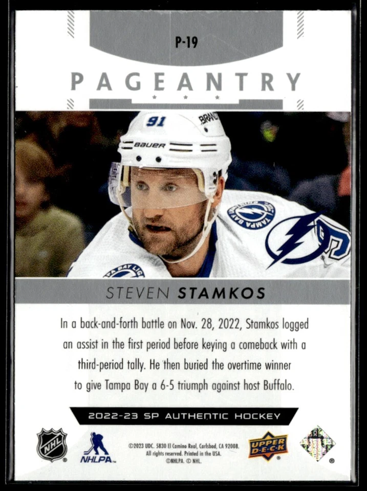 2022-23 SP Authentic Pageantry Steven Stamkos #P-19 - Image 2 of 2