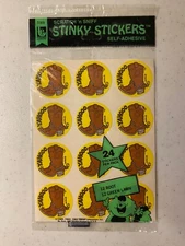 TREND STICKERS Vintage SCRATCH ‘n SNIFF 12 BOOT 12 GREEN LAWN Sealed 1982