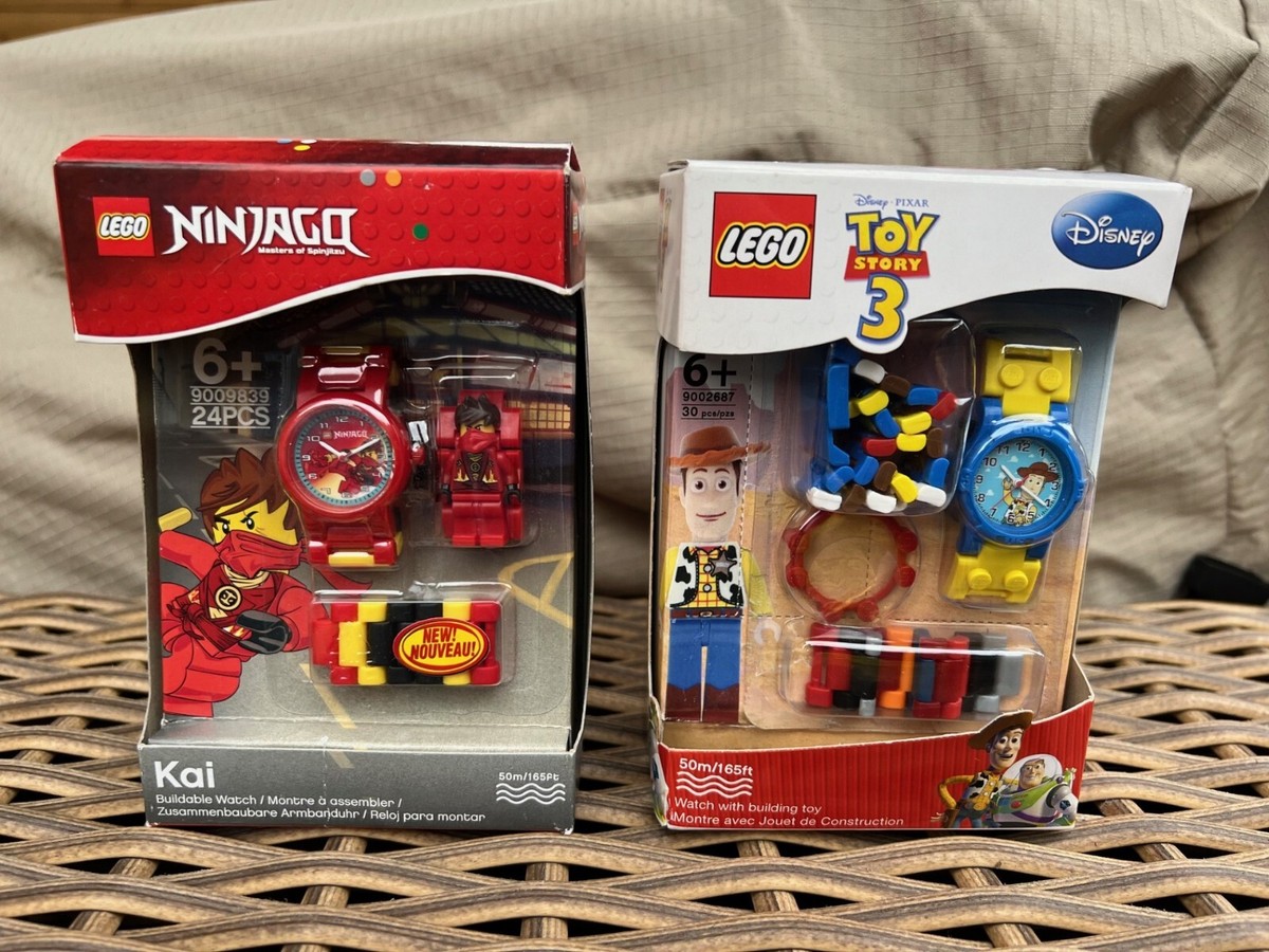 Lego wrist watches 9009839 9002687 Woody Toy Story and Kai Ninjago