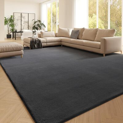 BEIMO Kurzflor Teppich 120x160cm - Weicher Anti-Rutsch Teppich Für Wohnzimmer & Schlafzimmer