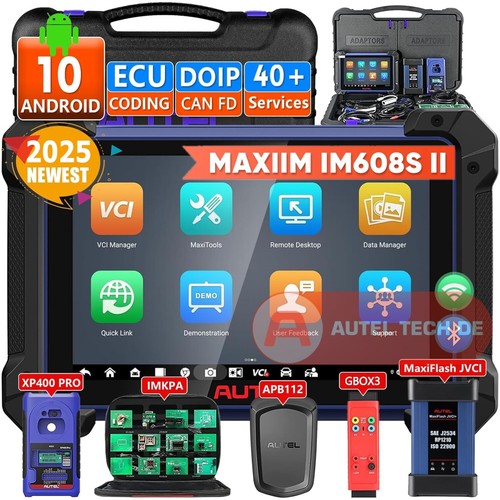 Autel MaxiIM IM608S II 2025 Programmatore Chiavi, Identico a Diagnosi Auto IM608 PRO 2 con XP400 PRO, Ver Super de IM608 PRO IM608 II, Codifica Centraline, 3K+ Test Attivi, 40+Servizi, Aggiorna 2