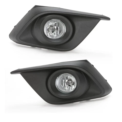 For 2014 2015 2016 Mazda 3 Clear Lens Fog Driving Light Kit with Black Bezel Switch Wires Bulbs