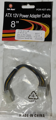 ATX 12V Power Adapter Cable 4 pin to 8 pin