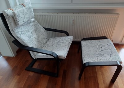 Sessel moderne Freischwinger  Art Style sw-Art Design mit Hocker Klagenfurt RAR