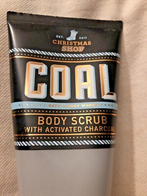 Vintage Bath & Body Works COAL  Body Scrub 7 oz Charcoal Christmas Discontinued