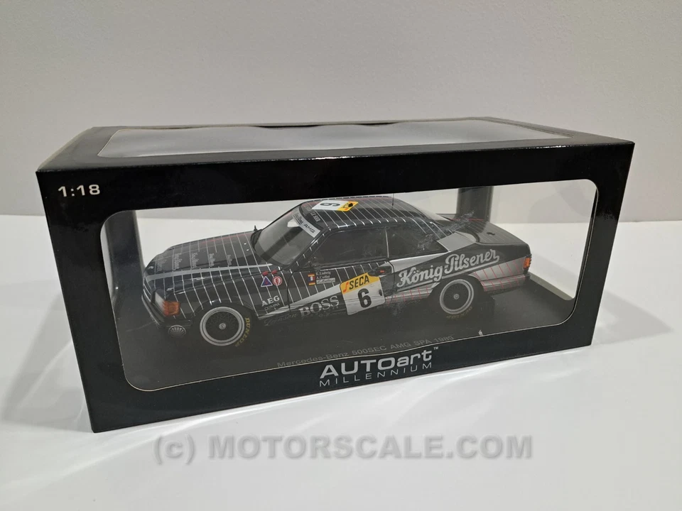 1/18 Mercedes Benz 500 SEC AMG #6 1989 24h Spa Francorchamps AutoArt 88932 NEW - Imagen 2 de 4