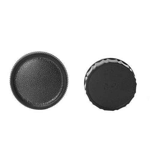 Black Camera Body Cap and Rear Lens Cover Cap for Contax Yashica C/Y Mount DSLR - Picture 7 of 8