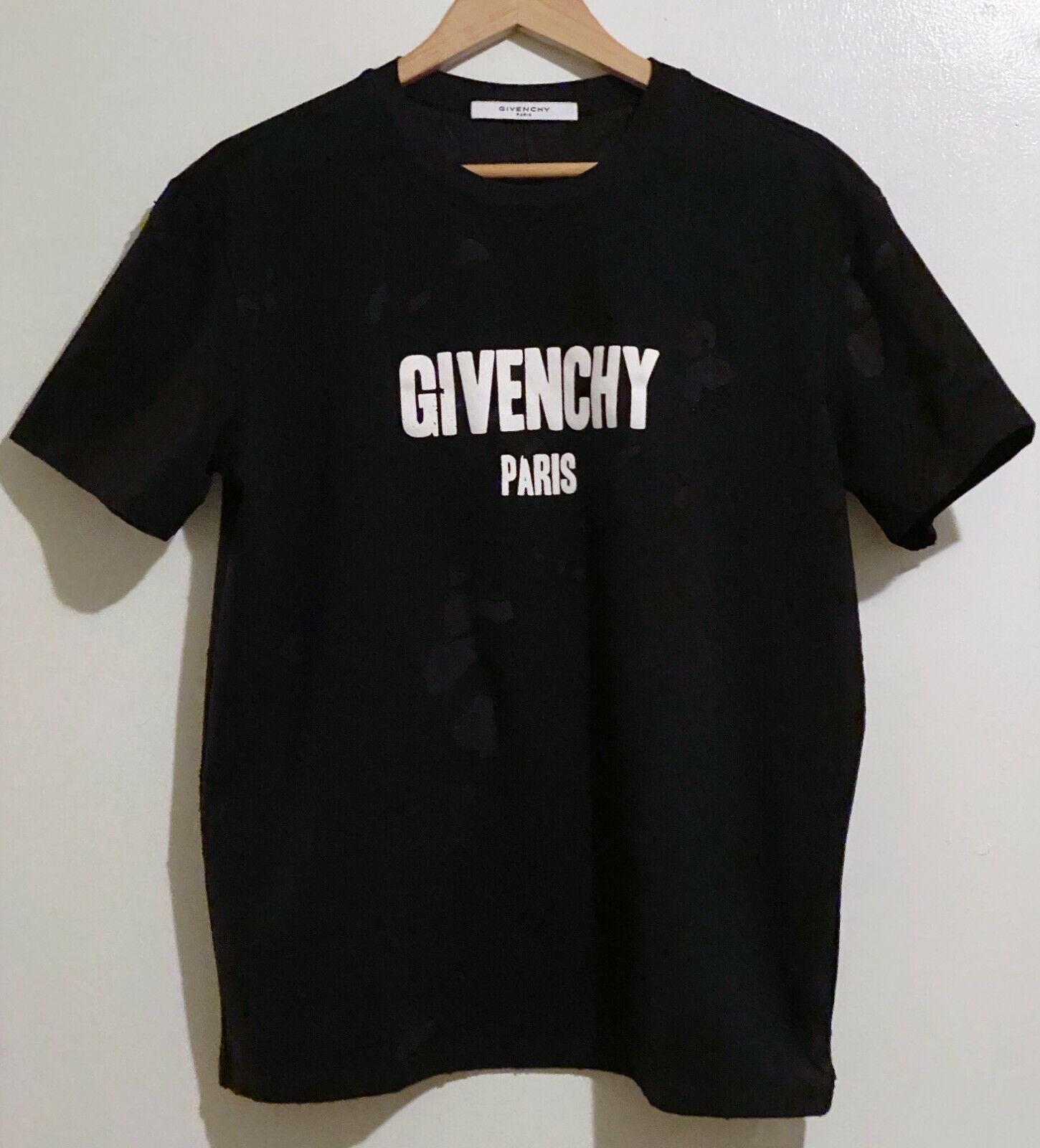 Givenchy T-shirt - authentic Givenchy logo shirt, destroyed / distressed,  black | eBay