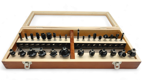 SKIL 30-Piece Carbide-Tipped Router Bit Set with Wooden Case - Lightly ...