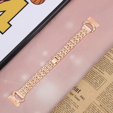 for Fitbit Versa 4/Sense2 Strap Bling Rhinestone Metal Watch Band Bracelet Strap