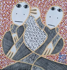 Levoy Exil Original Haitian Art - Vivid Folk Painting - Collectible Naïve Style 