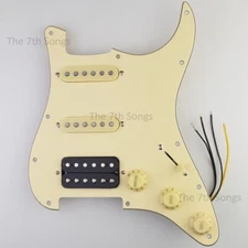 HSS Texas Rock SH4 Coil Splitting Alnico 5 Pickup Guitar wiring Loaded Pickguard