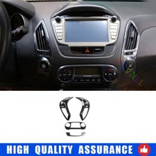 Cubierta de ventilación de salida de aire de consola central de fibra de carbono para Hyundai Tucson 2010-2015